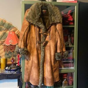 ON HOLD Miss Sixty Penny Lane vibe vintage fur coat XL.